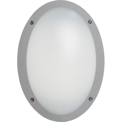 Aplique de pared TEIA Oval E27 23 W IP66 Gris (1/2)