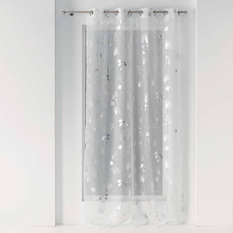 Gardine mit Glitzer BLOOMY, 140 x 240 cm, weiß (1/3)
