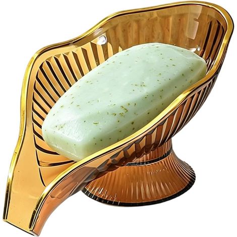 Porte-savon à drainage automatique pour la douche Organisateur De Rangement Porte-savon douche pour lavabo, évier, cuisine, buanderie, éponge et grattoir (1/5)