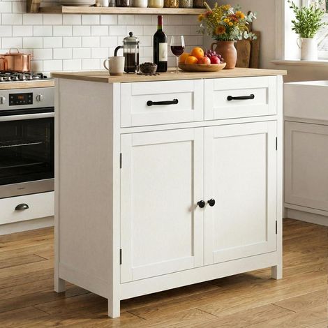 Küchenschrank Sideboard mit 2 Schubladen und 2 Türen, Braun (1/5)