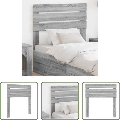 vidaXL Cabecero Gris Sonoma Madera de ingeniería (1/5)