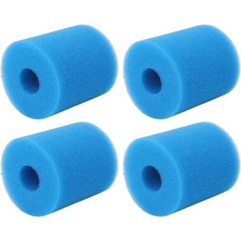 Cartouche Filtre Piscine Type H 4 Pièces Éponge Rechange Pompe Mousse (1/4)