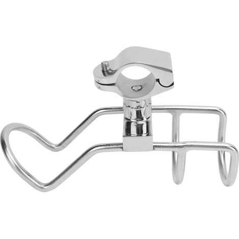 Pince de support de canne à pêche pour bateau, en acier inoxydable 316, support de poteau Portable multifonctionnel pour quai, ponton, canoë, 25mm/0,98 pouces (1/5)