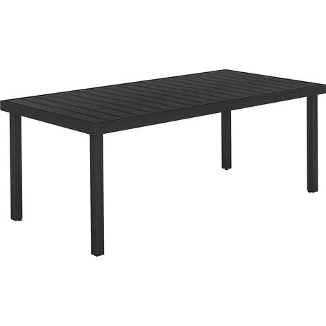 Tavolo da Pranzo da Giardino per 8 Persone in Alluminio e Plastica Nero (1/5)