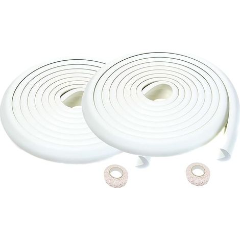 10 Mètre Rouleau Mousse, L-Forme Protecteurs Bords Table, Souple Anti Choc Mousse Bord Protecteur, Sécurité Bébé Enfants Protections Rebords Blanc, TKD7000 (1/5)