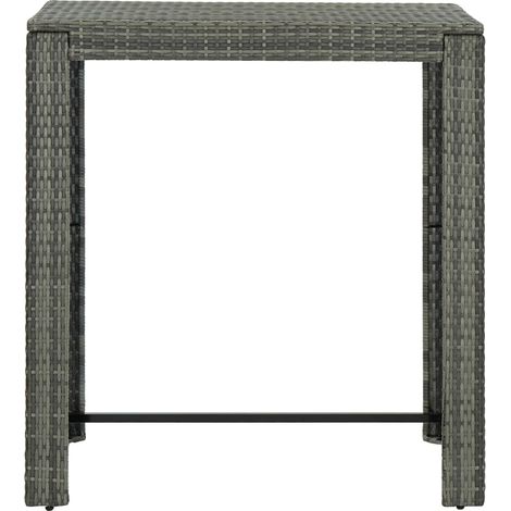 Maison Exclusive - Garten-Bartisch Grau 100x60,5x110,5 cm Poly Ra