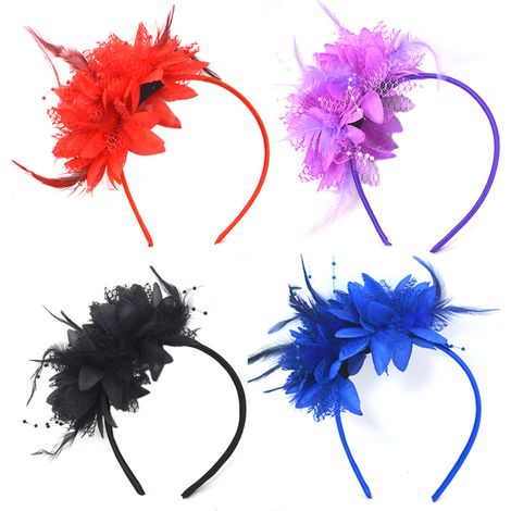 Diadema de plumas de 4 piezas - Tocado - Tema de El Gran Gatsby (1/5)