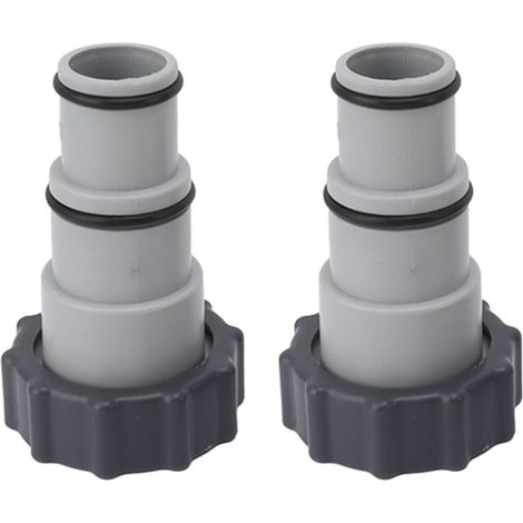 Adaptateur de tuyau de piscine 2 pièces avec collier de remplacement, raccord fileté, adaptateur de tuyau de pompe pour Intex Fit ARU (1/5)