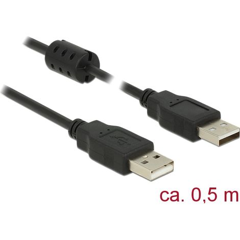 Delock cable usb 2.0 tipo-a macho usb 2.0 tipo-a macho de 0,5 m negro