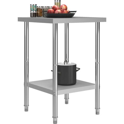 Table de travail de cuisine 60x60x85 cm Acier inoxydable