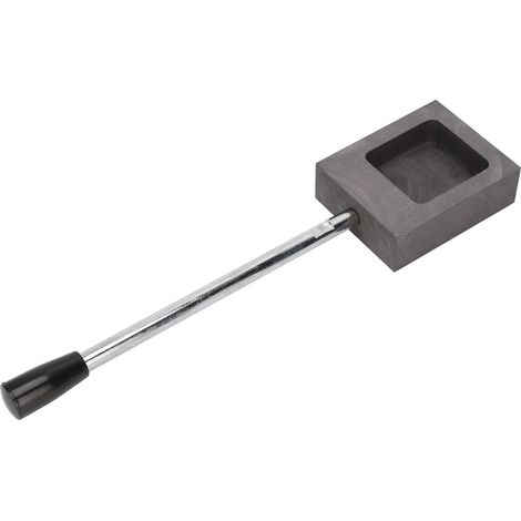 Bain d'huile en graphite à long manche pour la fusion de moules en or et en argent, creusets en graphite faciles à démouler pour fours de fusion d'or, 500 g. (1/5)