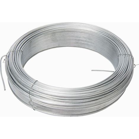 Werka Pro – Fil de fer galvanisé 2,4 mm – Acier résistant à la corrosion – Longueur 50 m pour clôtures et fixations – Usage professionnel
