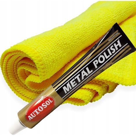 Kit per la lucidatura di scarichi metallici Autosol + panno in microfibra (1/4)