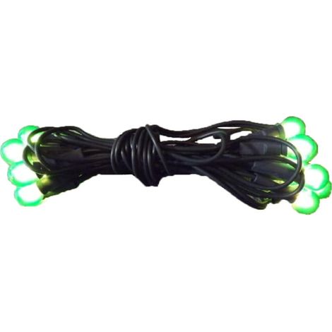 Grüne Perlen-Weihnachtsbaumbeleuchtung, 20 Lichter an einem grünen Kabel, 1,4 m, 220–240 V, für den Innenbereich (1/3)