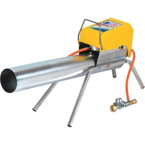 Ribimex – Epouvantail à gaz canon simple – Détonations réglables par débit de gaz – Déclenchement automatique piezo – AG0571 (1/2)