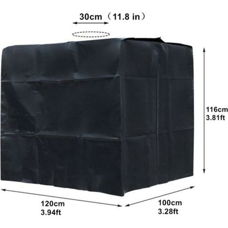 Bâche anti-UV noire pour cuve de 1000 L – bâche polyéthylène renforcé UV, dimensions 2,5 x 2,5 m, épaisseur 200 µ (1/5)