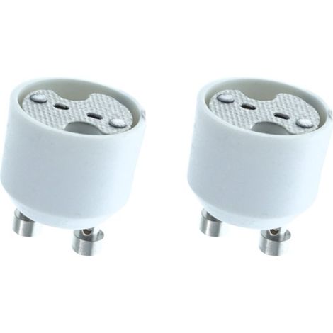 2 PZ Convertitore Adattatore Portalampada Per Lampada Attacco Da GU10 a MR16 12V