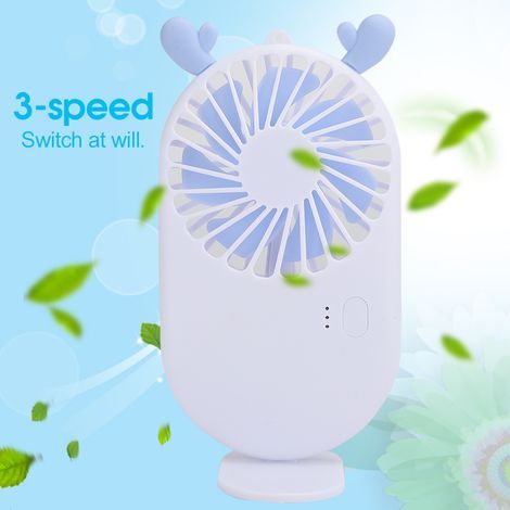 Mini portable fan, ultra-quiet and with adjustable speeds, ideal for indoor and outdoor use, rechargeable, mechanical operation. - AquaForge (1/5)
