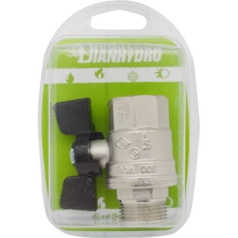 VALVOLA A SFERA MF CON FARFALLA BLISTER 3/8&quot