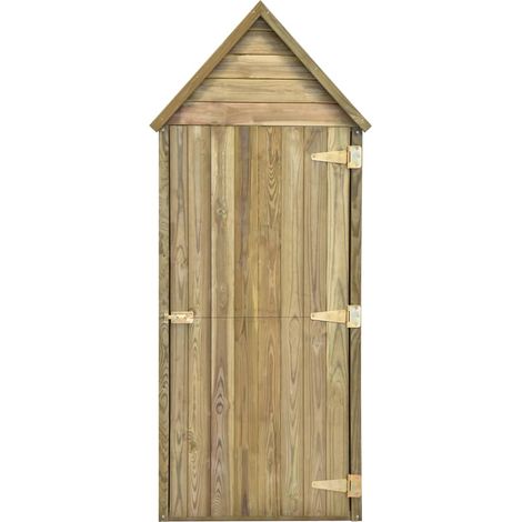 Abri à outils de jardin Cabane de jardin avec porte 77x28x178cm Pinède imprégnée (1/5)
