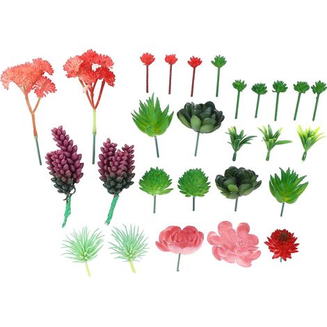 Lot de 27 Plantes succulentes artificielles en PVC Souple à Texture Fine réaliste pour décoration de Chambre (1/5)