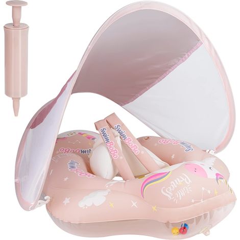 Bouée pour bébé, siège de piscine pour bébé avec toit amovible, bouée gonflable pour enfants, flotteur pour bébé (1/5)