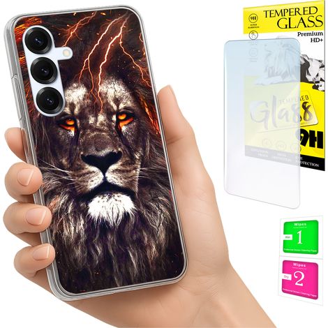 Custodia per Samsung Galaxy S25 FE, cover fotografica, cover posteriore + vetro 9H (1/5)
