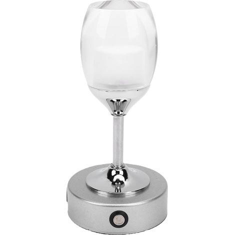 Lampe de Table LED, Chevet Rechargeable par USB en Forme Verre à (1/5)