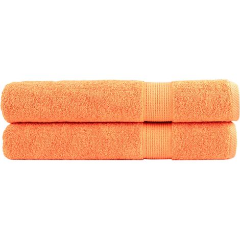 Premium-Handtücher SOLUND 2 Stk. Orange 100x200 cm 600 g/m² (1/5)