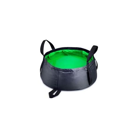 Bassine d'eau pliable pour l'extérieur avec poignées, noir/vert