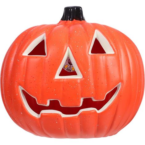 Halloween-Kürbislaterne, beleuchtet, bruchsichere Kürbisform für den Innen- und Außenbereich (1/5)
