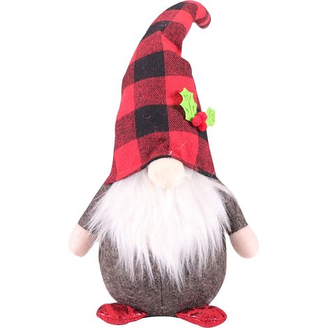 Gnome - Decoration Arbre De Noël En Laine - Pour Intérieur Et Extérieur - 1 Pièce (1/2)