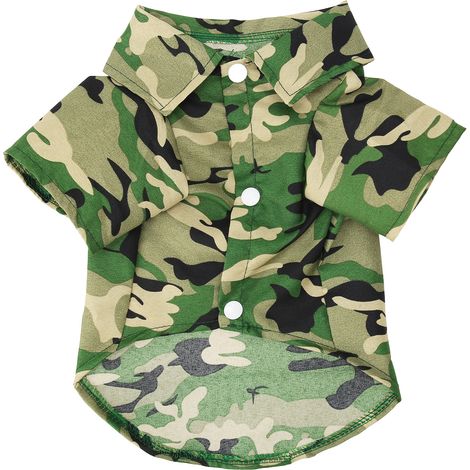 Chemises d'été pour chiens, Camouflage élégant, respirant, Cool, pour animaux de compagnie, pour petits et moyens garçons, filles, chiens, chats, S (1/5)
