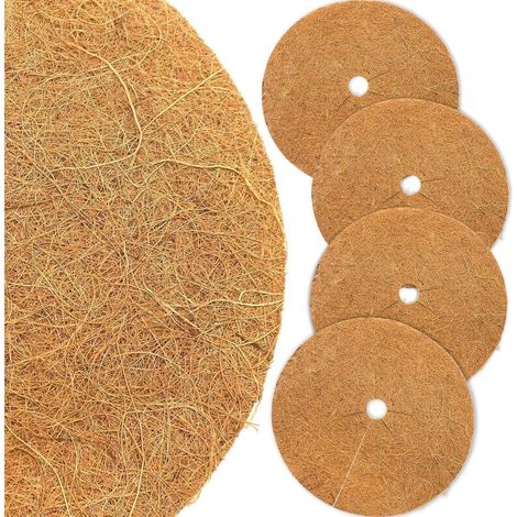 Kokosmatten Winterschutz Pflanzen 30cm Kokos-Mulchscheibe 4 Stück (1/5)