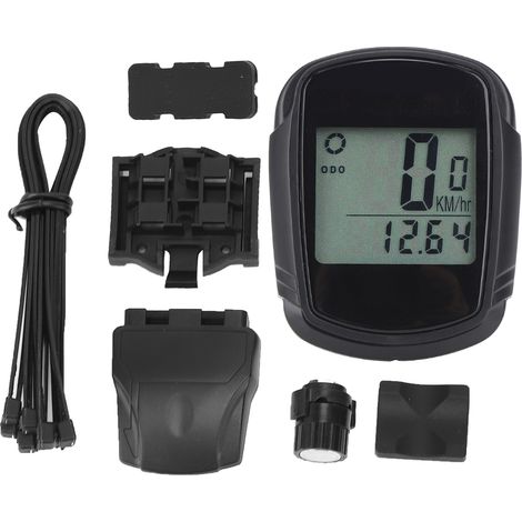 Ordinateur de Vélo Solaire Sans Fil PVC Imperméable Lumineux pour Cyclisme sur Route et Montagne (1/5)