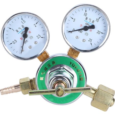 Manomètre de régulateur d'oxygène pour bouteille de gaz, réducteur de pression et valve de contrôle pour équipements de soudage. (1/5)