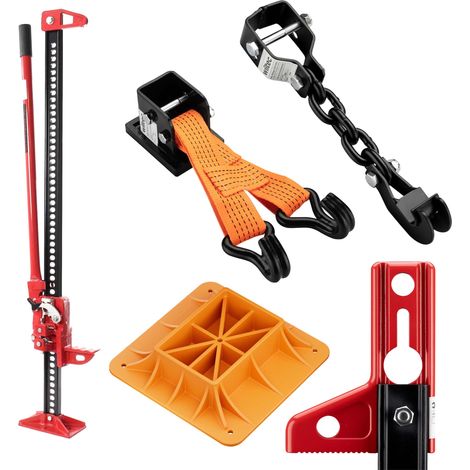 Wiltec Binda per fuoristrada – Set multiuso per fuoristrada, cric fino a 3000 kg con piastra di supporto, supporto ruota, adattatore paraurti, fissaggio a verricello e morsetto (1/5)