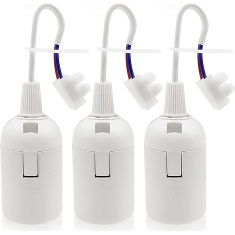 E27-Fassungen, Lampenfassungen aus Kunststoff und Messing, 250 V, Kabel inklusive für Wohnzimmerbeleuchtung (1/5)