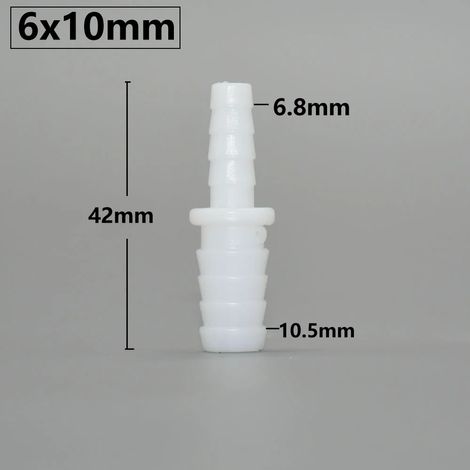 Raccord direct réducteur en PE alimentaire (F) pour tuyau d'irrigation, adaptateur pour pompe à air d'aquarium et tuyau d'irrigation. (1/5)