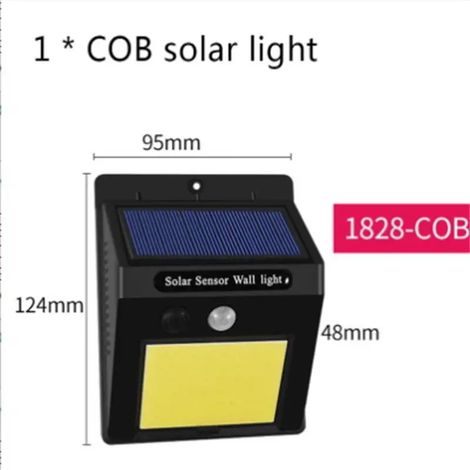 (1COB)NOUVELLE lampe solaire multifonctionnelle pour décoration extérieure, projecteur solaire étanche IP65 avec détecteur de mouvement (1/5)