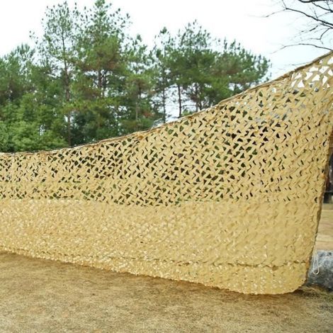 Filet Camouflage Extérieur, Filet Camouflage Beige Léger Et Durable, Filet Militaire, Filet D'ombrage De L'armée, Size:4X6M
