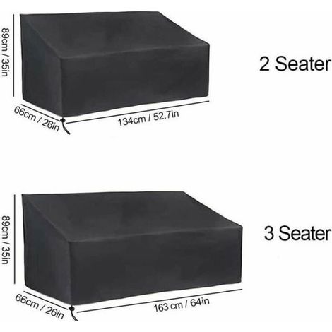 Housse de Protection - - Banc de Jardin 3 Places - Imperméable - Tissu Oxford 210D - 69x49x155 cm (1/4)