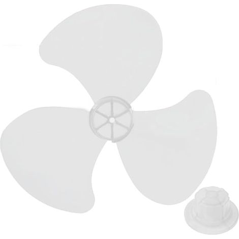 Pales de ventilateur de rechange, pales de ventilateur de 40,6 cm, design à trois pales pour ventilateurs sur pied ou de table (blanc) (1/5)