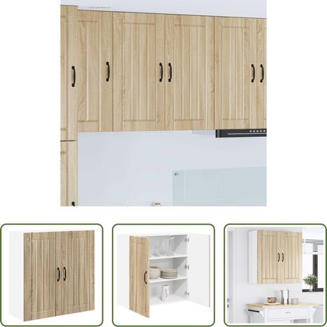 Holzschrank - Küchenschrank Sonoma-Eiche 80 x 31 x 80 cm Holzwerkstoff (1/5)