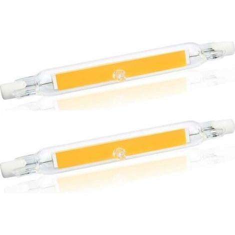 5W R7S 78MM Ampoule LED de J78 COB filament, 500 lumens 360 degrés, ampoule halogène 30W 48W 50W équivalent, parfait pour maison, cuisine, pièce, balcon, bureau, etc (2pcs, Blanc Froid (1/4)