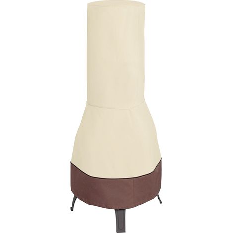 Housse pour poêle de jardin, chauffage de terrasse, auvent imperméable, housse anti-poussière pour terrasse (beige café) (1/5)