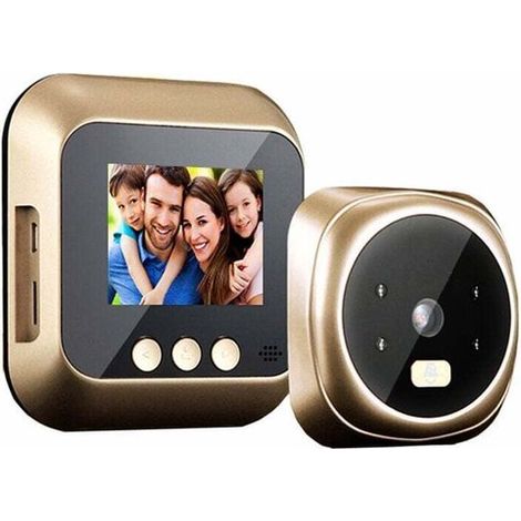 Videocitofono Wi-Fi con spioncino e schermo LCD da 2,4 pollici (grandangolo di visione a 160°), dotato di visione notturna. (1/5)