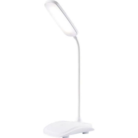 LED-Schreibtischlampe mit Augenschutz, stufenlos dimmbar, 3 Farben, Touch-Bedienung, Weiß