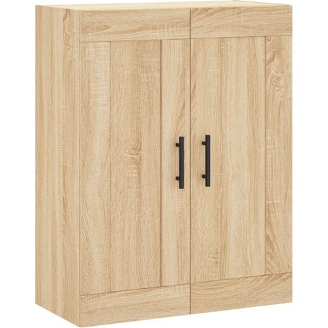 Armario de pared almacenaje diseño elegante 69,5 x 34 x 90 cm ahorra espacio salón de madera contrachapada roble sonoma 020048933 (1/5)