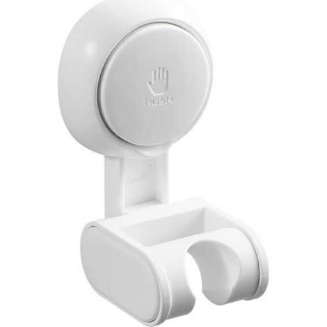 Support pour tête mural sans perçage – Fixation par ventouse, compatible avec cabine de douche, plastique résistant et alimentable